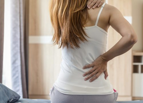 Woman with back pain